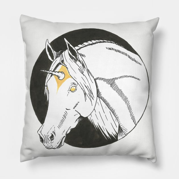 Ghostly Unicorn Pillow by Créa'RiBo