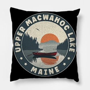 Upper Macwahoc Lake Maine Sunset Pillow