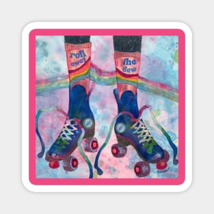 Groovy Roller Skates Magnet