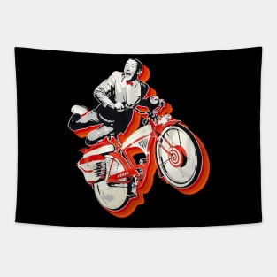 Pee Wee Herman Bicyle Jump Retro Tapestry