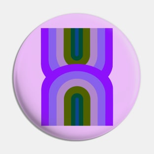 Purple Double Rainbow Arc Pin