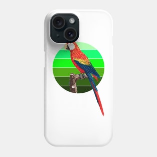 Ara Canga parrot retro sunset Phone Case