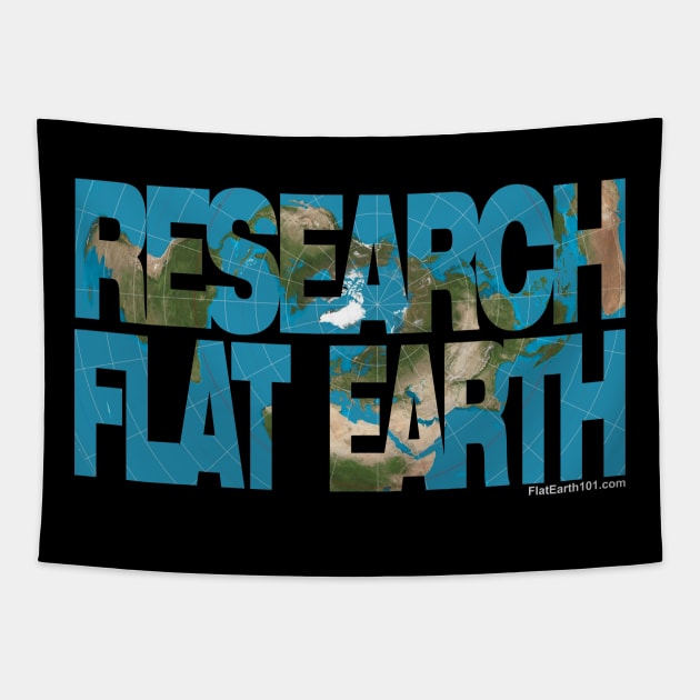 Research Flat Earth - FE Map Tapestry by FlatEarth101