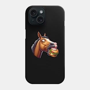 Horse Cheeseburger Fast Food Mare Stallion Phone Case