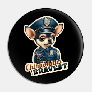 Chihuahua Policeman Pin