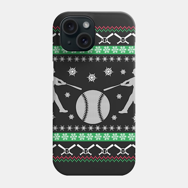 BASEBALL UGLY CHRISTMAS SWEATER Phone Case by missalona