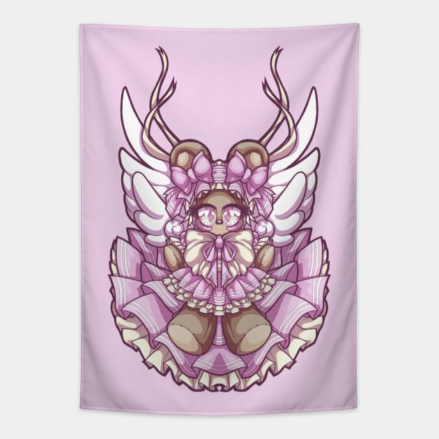 Angelic Teddy Plush Tapestry by pbarbalios