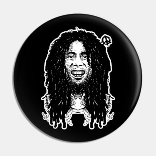 marley bob vintage hand drawing design Pin