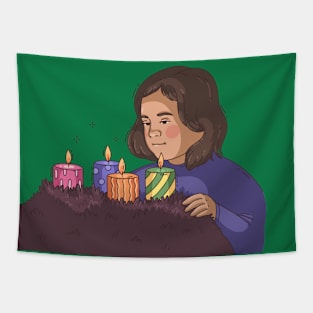 Sad Birthday Girl Tapestry