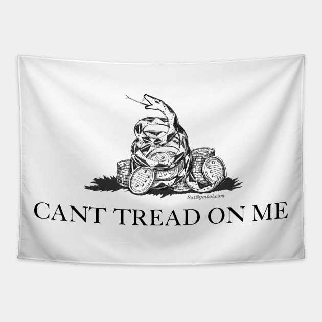 CANT TREAD ON ME Tapestry by Satoshi Symbol