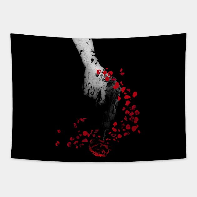 Rose&Gun Tapestry by stingi