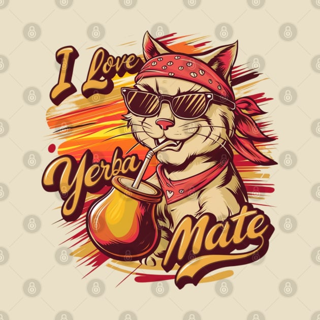 I love yerba mate, cat by Dylante
