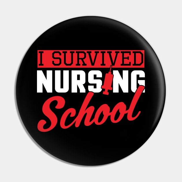 I Survived Nursing School Nurse Graduation Pin by theperfectpresents