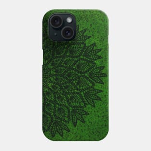 Green and Black Filigree Phone Case