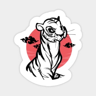 Tiger Illustration in Japanese style Magnet