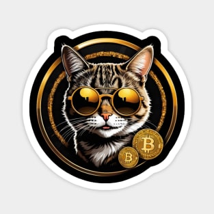 Sunglasses Bitcoin Cat Magnet