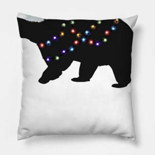 Nana Bear TShirt Christmas Pajamas Matching Santa Hat Lights Pillow