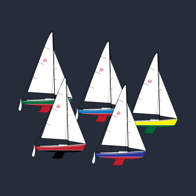 Rhodes 19 Sailboats Racing by CHBB