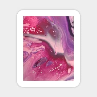 Purple pink red dirty pour 3 Magnet