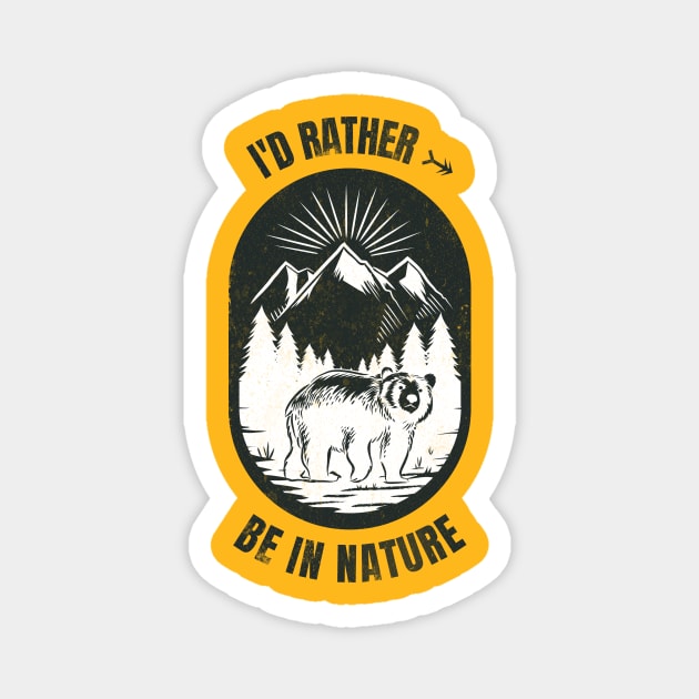 Bear in the Woods Magnet by Cectees