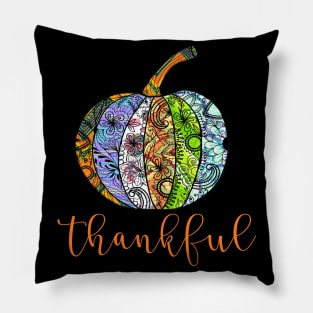 Thankful Pumpkin Fall Tshirt Pillow