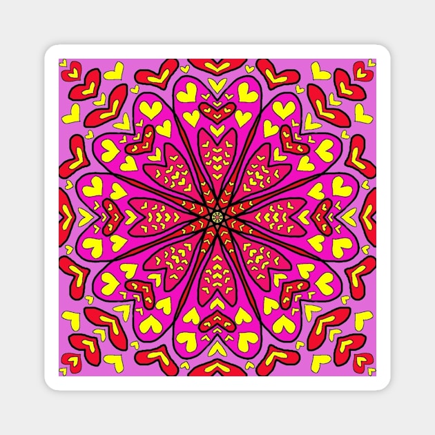 Heart Mandala Magnet by mushriah333