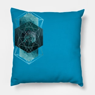 Teal Geometric Pillow