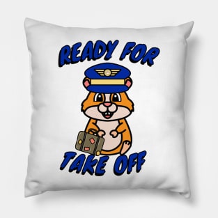 Pilot hamster is ready for take off Pillow