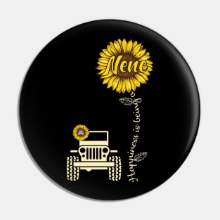 Jeep Sunflower Jeep Nene Happiness is being a Nene Jeep Women Pin