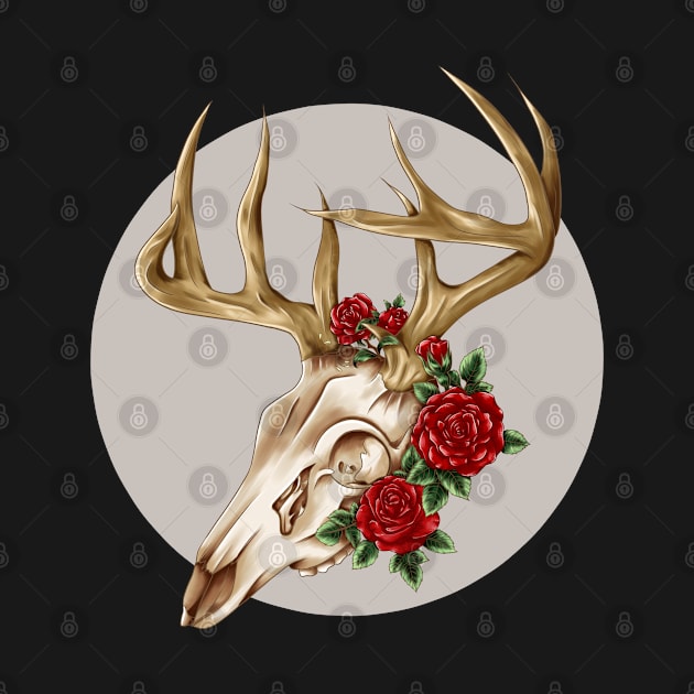 Aesthetic Deer Skull by Bex Taylor Design