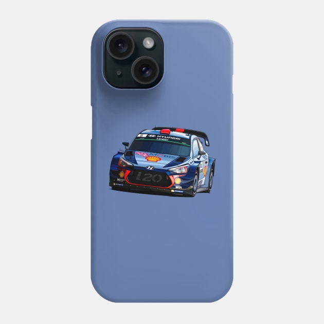 Hyundai i20 WRC - Illustration Phone Case by Mario Ramos Rally Art