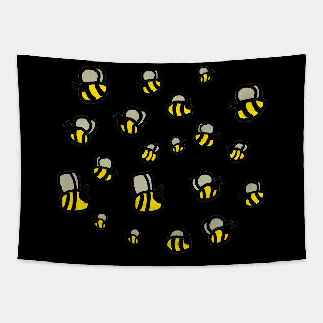 Swarm of Bees Tapestry by Mark Ewbie