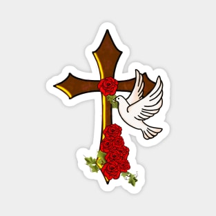 Roses and Dove Magnet