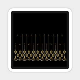 Black and Gold Deco print Magnet