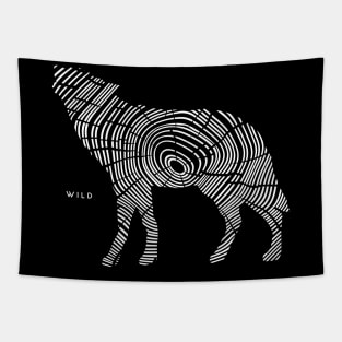 Wild Wood Wolf Tapestry