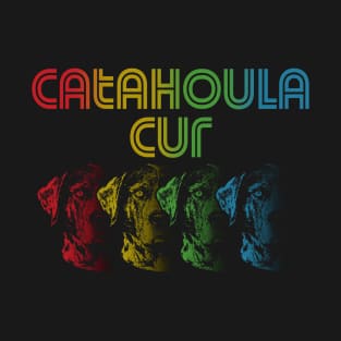 Cool Retro Groovy Catahoula Cur Dog T-Shirt