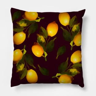 Seamless lemon pattern Pillow