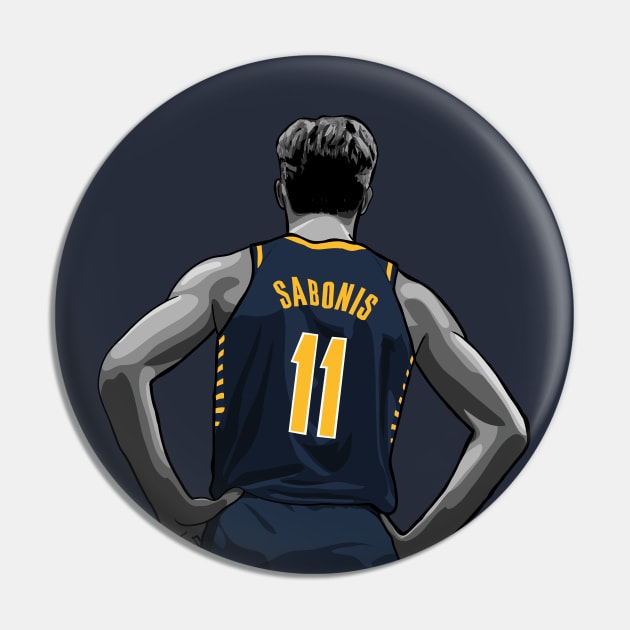 Domantas Sabonis Vector Standing Pin by qiangdade