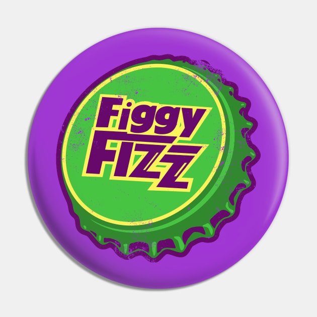 Retro Vintage Figgy Fizz Soda Bottlecap Pin by StudioPM71