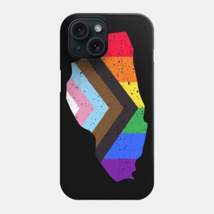 Illinois State Pride: Embrace Progress with the Progress Pride Flag Design Phone Case