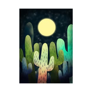 Night Time Cactus T-Shirt