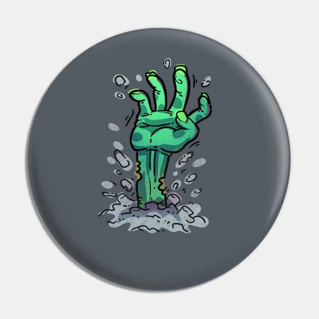 Cartoon Zombie Hand Pin by Voysla