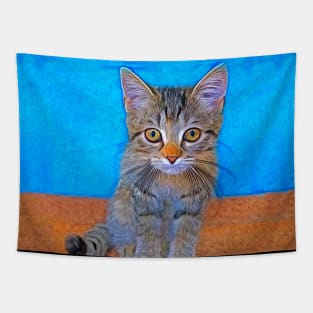 Cute kitten with big eyes Tapestry