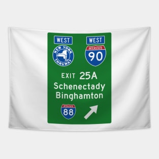 New York Thruway Westbound Exit 25A: Schenectady Binghamton I-88 Tapestry