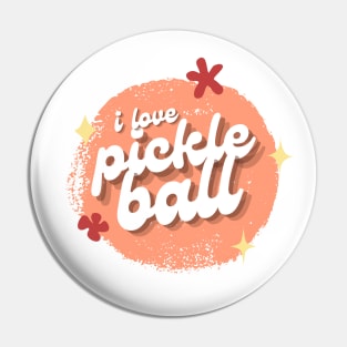 I Love Pickle Ball Pin