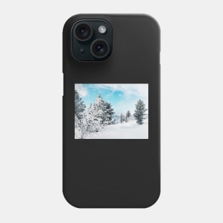 Frozen White Winter Landscape in Rondane National Park (Norway) Phone Case