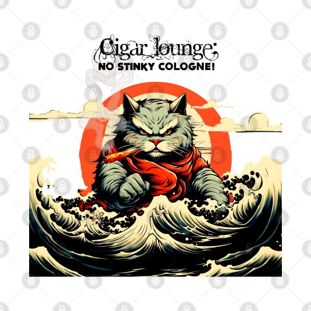 Cigar Lounge: No Stinky Cologne Allowed! On a light (Knocked Out) background by Puff Sumo