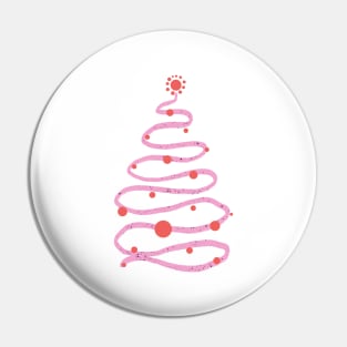 Pink swirly Christmas tree Pin