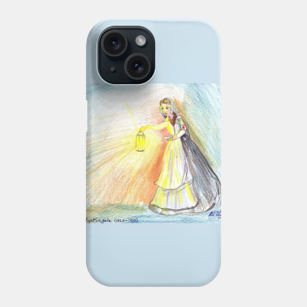 Nurse Woman Girl Female Lamp Light Glowing Healing Healer Phone Case by pegacorna