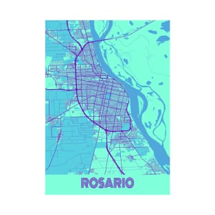 Rosario - Argentina Galaxy City Map T-Shirt